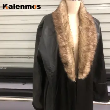 Kurtka Męska Jesienno - Zimowa Ze Sztucznego Futra Harajuku Korean Wadding Coat Solid Jacket Abrigos Mujer Invierno Płaszcz Zimowy Odzież Męska