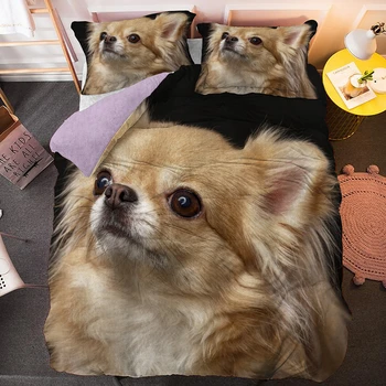 3D Animal Printed Single Queen King Size Pościeli Set Home Decoration Pet Doggie Puppy kołdrę poszewka Drop Shipping