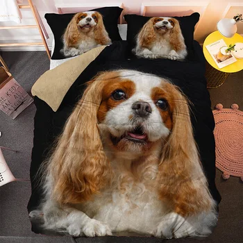 3D Animal Printed Single Queen King Size Pościeli Set Home Decoration Pet Doggie Puppy kołdrę poszewka Drop Shipping