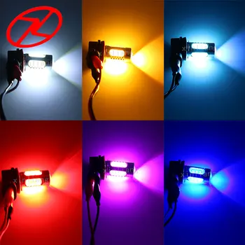 2szt H11 7.5 W COB LED samochód auto źródło światła projektora jazdy światła przeciwmgielne lampka 12V DC biały żółty czerwony niebieski różowy