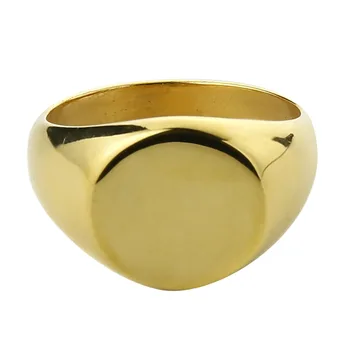 EdgLifU męska prosta okrągła 13 mm grupa pierścień moda polerowane drukowanie pierścień dla kobiet stal nierdzewna sygnet pierścień biżuteria wygrawerować logo