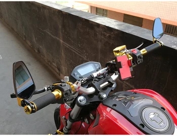 Uniwersalny motocykl 22 mm motocykl kierownica bar czołowe lusterko boczne czarne lusterka do bmw r1200gs vespa sprint cb650f