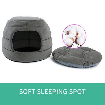 2 sposób użycia łóżko dla zwierząt, pies, kot składana kanapa kopuła igłę jaskinia zarysowania dom szczeniak kotek odłączana poduszka camas para perros