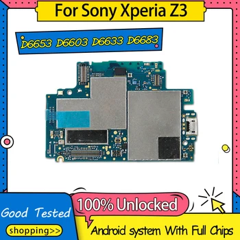 Odblokowany Robocza Płyta Główna Płyta Główna Logiczna Opłata Dla Sony D6653 Xperia Z3 D6603 D6633 D6683 Płyta Z Systemem Android