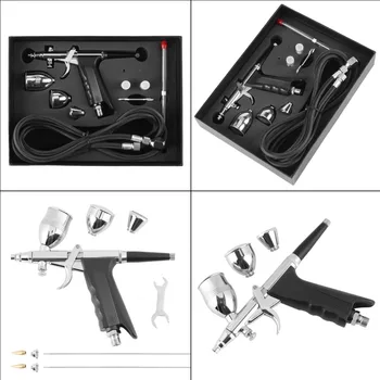 Pro Dual Action 3 Airbrush Air Kit Craft Practical Paint Art Spray Gun Power Tools Spray Gun For Commercial 15-50PSI