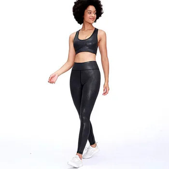 NORMOV seksowne damskie legginsy z wysokim stanem krokodyli wzór elastyczny fitness legginsy damskie cienkie Push Up Leggins Workout Woman