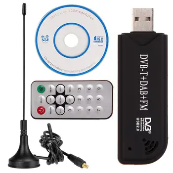 ALLOYSEED nowy USB2.0 Cyfrowy DVB-T SDR+DAB+, FM tuner TV odbiornik SDR TV Stick RTL2832U+ FC0012 nagrywanie cyfrowego wideo w czasie rzeczywistym