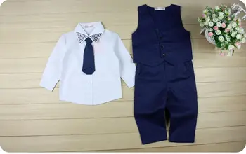 Citgeett dżentelmeński garnitur bluzki koszula kamizelka krawat spodnie 4szt stroje dla dzieci chłopcy dzieci jesienny modny zestaw