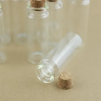 50 szt./lot 22*60 mm 12 ml przechowywania szklane butelki z naturalnego korka, rzemiosło małe banki przezroczysty pusty dzbanek szklany mini-butelka prezent