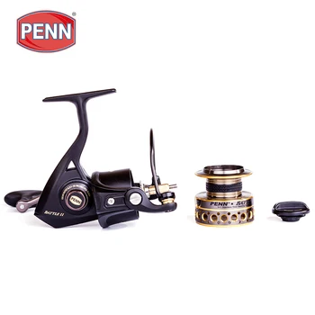 Oryginalny nowy styl PENN BATTLE II 3000-8000 Spinning Reel Fishing 5+1 BB z pełną metalową obudową Pre-Load Spinning Reel