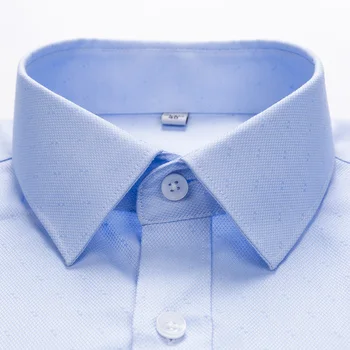 Wysokiej jakości czystej bawełny non-iron well fit męskie formalne społeczne koszula w paski z długim rękawem odzież męska bez kieszeni