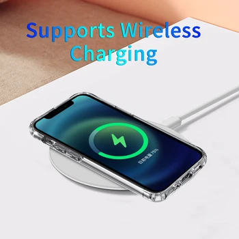 Magsafing Case For IPhone 12 Pro Max 12 Mini Wireless Charger Clear Case Air Armor Przezroczysta Ochronna Tylna Pokrywa Telefonu Shell