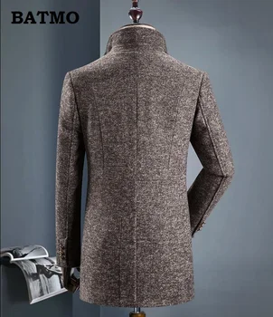 BATMO 2020 winter highquality 60% wool thicked trench coat men,męskie szare wełniane kurtki ,plus rozmiar M-3XL,0833