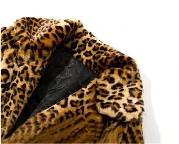 Nowe damskie płaszcze ze sztucznego futra lamparta imitacja norki długi płaszcz plus size Kobiet futrzany płaszcz z długim rękawem Vintage Kobieta futro 431
