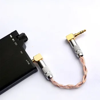 OKCSC kabel audio od mężczyzny do mężczyzny 3,5 mm pozłacany wtyk 12-rdzeniowy 24K Złoty zestaw akcesoriów garnitur dla smartfona wzmacniacz Mp3 MP4
