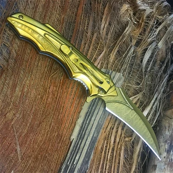 CS game claw knife 440C outdoor titanium przewodnik kieszonkowy nóż składany camping survival collection wielofunkcyjny nóż