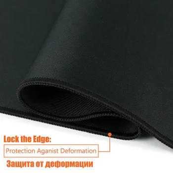 Duża podkładka pod mysz czarna podkładka pod mysz 600x300 mm czysty kolor podkładka pod laptopa Macbook Notebook Lock Edge