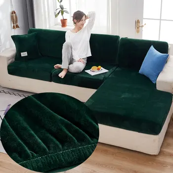 Aksamitny pokrowiec na kanapie Nordic Simple Solid Combination sofa poszewka All-inclusive elastyczny ochraniacz pokrowiec na siedzenia