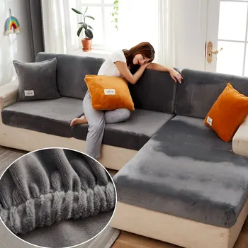 Aksamitny pokrowiec na kanapie Nordic Simple Solid Combination sofa poszewka All-inclusive elastyczny ochraniacz pokrowiec na siedzenia