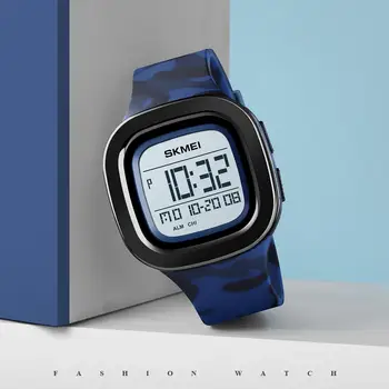 Modne sportowe cyfrowy zegarek SKMEI Brand Square LED męski zegarek Chrono Alarm zegarek wodoodporny zegarek relogio masculino