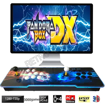 Pandora Box DX 3000 in 1 arcade console 2/4 Players joystick, gamepad kontroler wideo WIFI online, pobierz gry niestandardowe naklejki