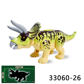 Dinozaur Jurajski prezent na Urodziny dla dzieci pielęgnować zainteresowanie zielony triceratops edukacyjne klocki dinozaur