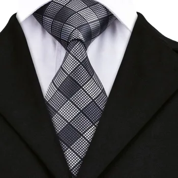Męski Krawat Moda Czarny Biały Chusta Jedwabna Tkanina Krawat, Chusteczkę Spinka Zestaw Sprzedawać Się Jak Ciepłe Bułeczki Mężczyźni Biznesowych Krawaty Dla Mężczyzn, C-1017
