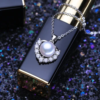 FENASY Pearl Jewelry New Custom Bohemian Heart Crystal naszyjnik wisiorek prawdziwy naturalny naszyjnik dla kobiet hurtowych