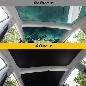 Dach Skylight cienie ochraniacz baldachim samochodu osłona przeciwsłoneczna z tyłu z przodu-model3 samochodowa ochrona akcesoria model y