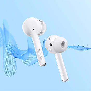 W przypadku Honor FlyPods 3 Magic Earbuds bezprzewodowy zestaw słuchawkowy TWS trzy mikrofonu redukcja szumu Bluetooth 5.0 ekran dotykowy czujnik A