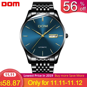 2020 nowe zegarki mechaniczne DOM automatyczne męskie zegarki najlepsze marki luksusowy wypoczynek skórzane wodoodporne zegarki męskie