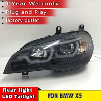 Nowa stylizacja samochodu BMW X5 e70 2007-2013 reflektory LED DRL LOW/HIGH Beam H7 HID Xenon bi ksenonowe soczewki do BMW X5 Head Lamp Auto