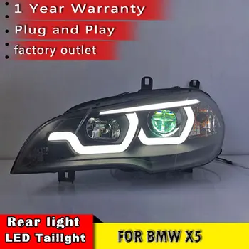 Nowa stylizacja samochodu BMW X5 e70 2007-2013 reflektory LED DRL LOW/HIGH Beam H7 HID Xenon bi ksenonowe soczewki do BMW X5 Head Lamp Auto