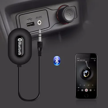 Mini 3.5 mm jack Car A2DP Wireless Bluetooth zestaw głośnomówiący Car Kit AUX Audio Music Receiver Adapter Hands free with Mic