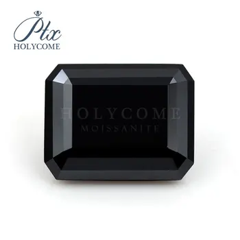 3x4.5mm 2020 Black Emerald Moissanite Black Moissanite Diament factory supplying wholesale moissanite certificate