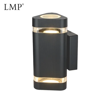 LMP zwięzły styl Willa korytarz lampa zewnętrzna ściana oświetlenie led weranda trójkątne aluminiowe domowe lampy lampa zamienna
