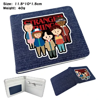 Stranger Things Cartoon Portfel Money Bag Credit/ID Card Holder Bifold Coin Purse Gift
