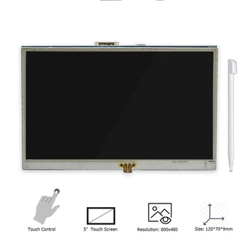 5-calowy wyświetlacz LCD HDMI Touch Sn Raspberry Pi 3 wyświetlacz LCD-monitor HDMI 800x480 dla Banana Pi Raspberry Pi 3/2 model B / B+