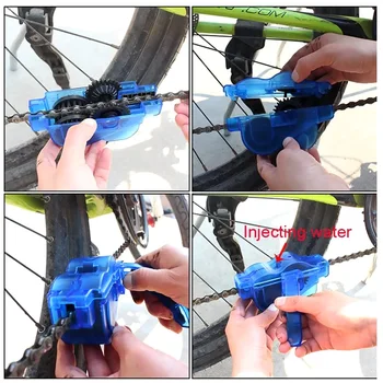 Przenośny rower łańcucha oczyszczacz MTB rower czysta maszyna szczotki płuczki Sport na świeżym powietrzu umyć narzędzia jazda na Rowerze zestaw do czyszczenia