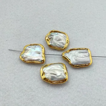 10szt Wolność forma ogromny naturalne perły koraliki dystansowe,słodkowodne perły złącze biżuteria wnioski DIY bransoletka naszyjnik BD363