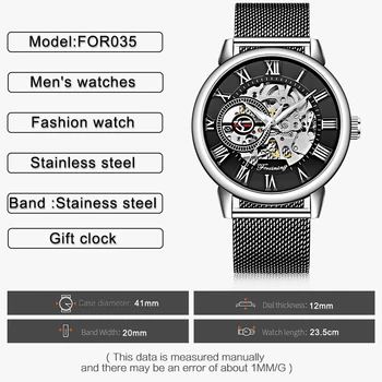 Męski zegarek siatkowy pasek nie jest wodoodporny zegarek męski mechaniczna ręka wiatr zegarek pusty projekt biznes zegarek sukienka