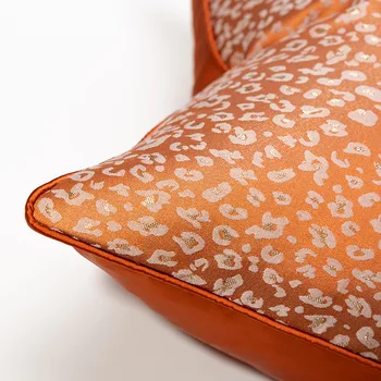 Pomarańczowy poszewka 50x50 cm leopard print design poszewka Housse De Coussin dekoracyjny rzut poszewka na krzesło salon