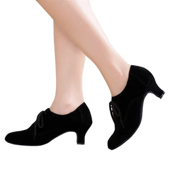 2019 kobiety dziewczyny łacińska tango taniec buty taniec towarzyski buty Obcas 3,5 cm, 4,5 cm, 5,5 cm 6,5 cm Salsa party kwadratowe taneczne buty WD138