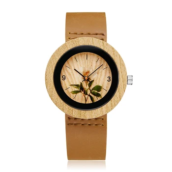 2020 drewniane męskie zegarki najlepsze marki luksusowych proste damskie zegarki bambusowe, drewniane zegarki na rękę Zegarki Skórzany pasek relogio masculino