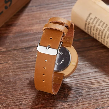 2020 drewniane męskie zegarki najlepsze marki luksusowych proste damskie zegarki bambusowe, drewniane zegarki na rękę Zegarki Skórzany pasek relogio masculino