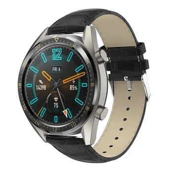 Pasek do GT2 pasek 22 mm Skórzany watchband Huawei Watch GT 2 42 mm 46 mm/Honor Magic /GT Active Smart Bracelet bransoletka Correa