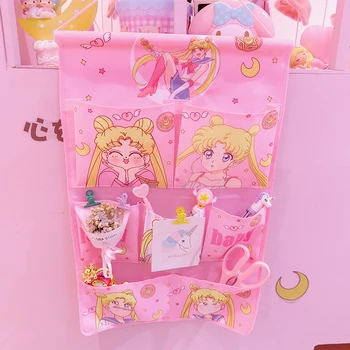 Kreskówka Sailor Moon kosmetyczka makijaż torba Sailor Moon torby do przechowywania bardzo włókniny tkaniny ścienne torebki organizator