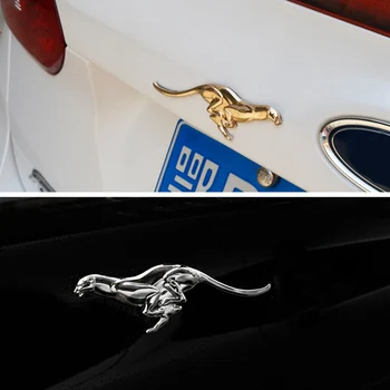DSYCAR 1szt 3D Leopard Car Sticker Car Metal Badge Emblem 3D Leopard Car Trunk Auto Logo samoprzylepna naklejka naklejki do większości samochodów