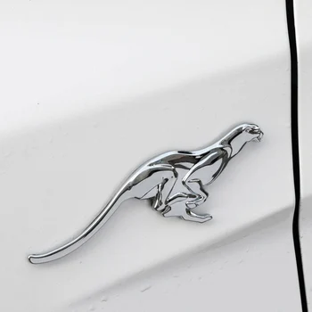 DSYCAR 1szt 3D Leopard Car Sticker Car Metal Badge Emblem 3D Leopard Car Trunk Auto Logo samoprzylepna naklejka naklejki do większości samochodów