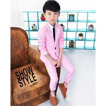 Koreańska casual odzież dla Dzieci odzież dla chłopców Jurken wiosna/jesień pobrane nowe dziecko dress dwa-częściowy garnitur+spodnie przypływ dzieci blezery